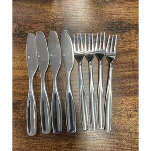 GS Gourmet Settings Silverware Cocktail Party 4 Forks 4 Butter Knives Flatware